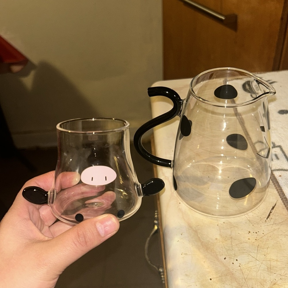 Glass cup with top - Picture 6 of 7